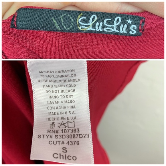 Lulu’s red sweetheart neck mini dress sz Small - Picture 6 of 7